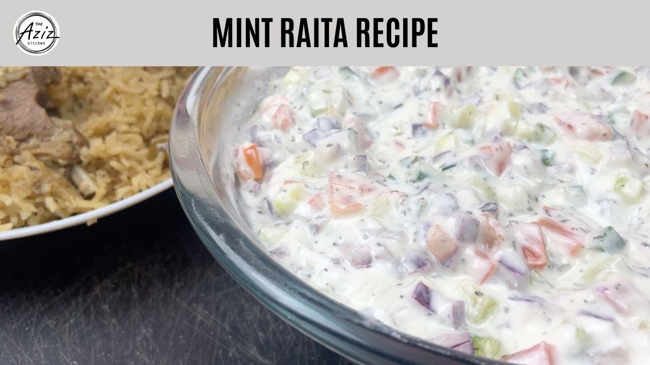 Mint Raita Recipe • How To Make Raita • Tomato Onion Cucumber Raita