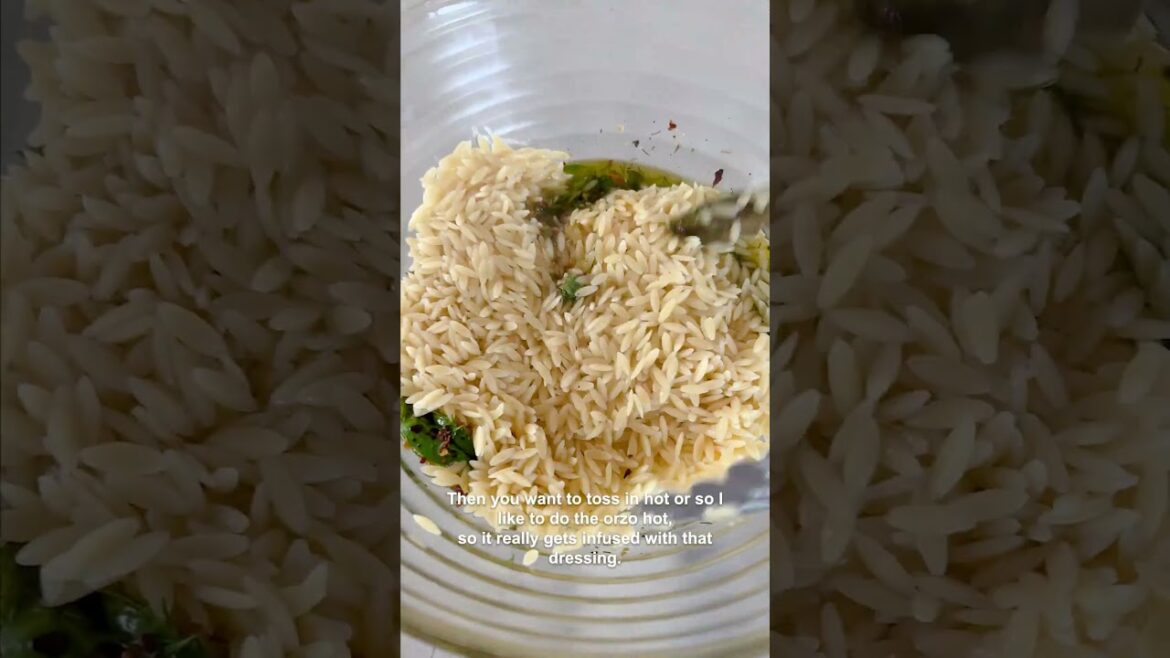 Greek Chicken Orzo Salad #shorts #halfbakedharvest #chickensalad #greeksalad