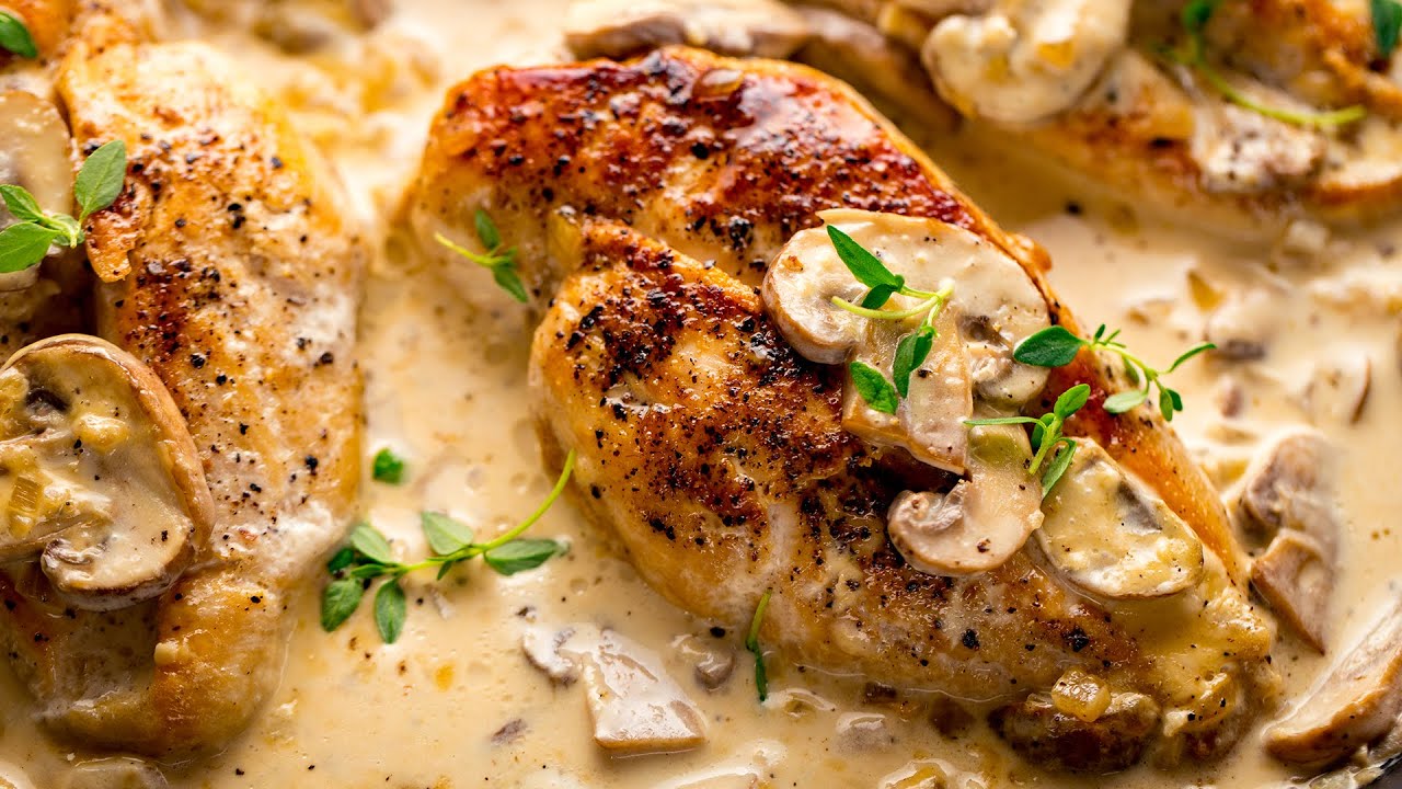 Pan-Fried Chicken in a Creamy White Wine & Garlic Sauce - Dining and ...