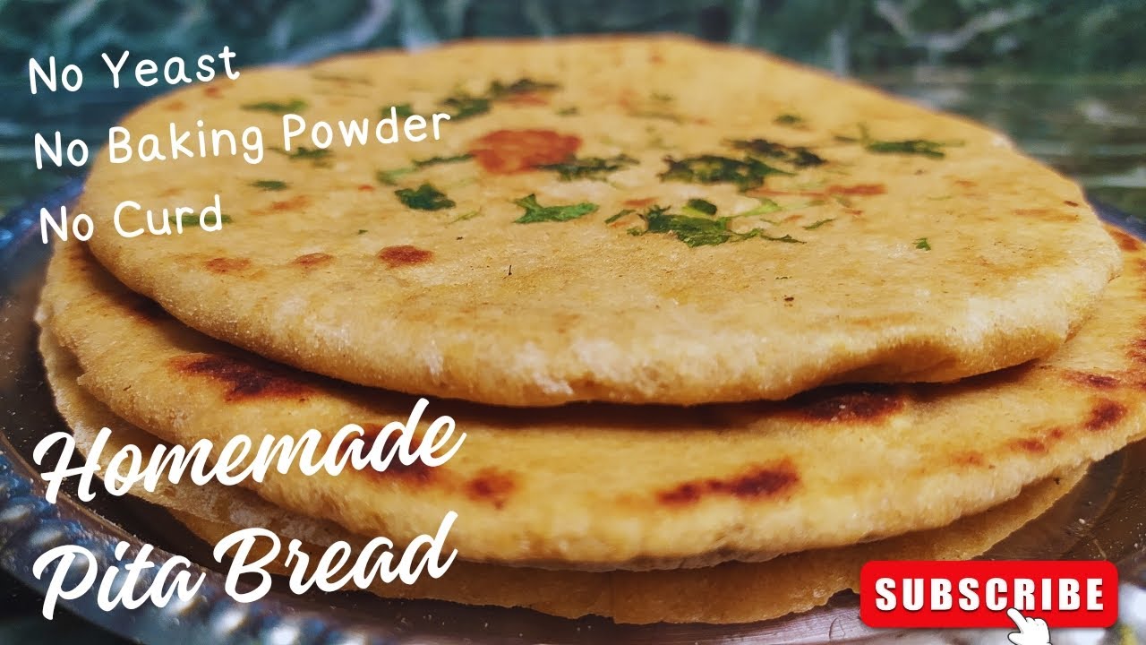 Easy Homemade Pita Bread Recipe Without Yeast, Yogurt, Baking Powder