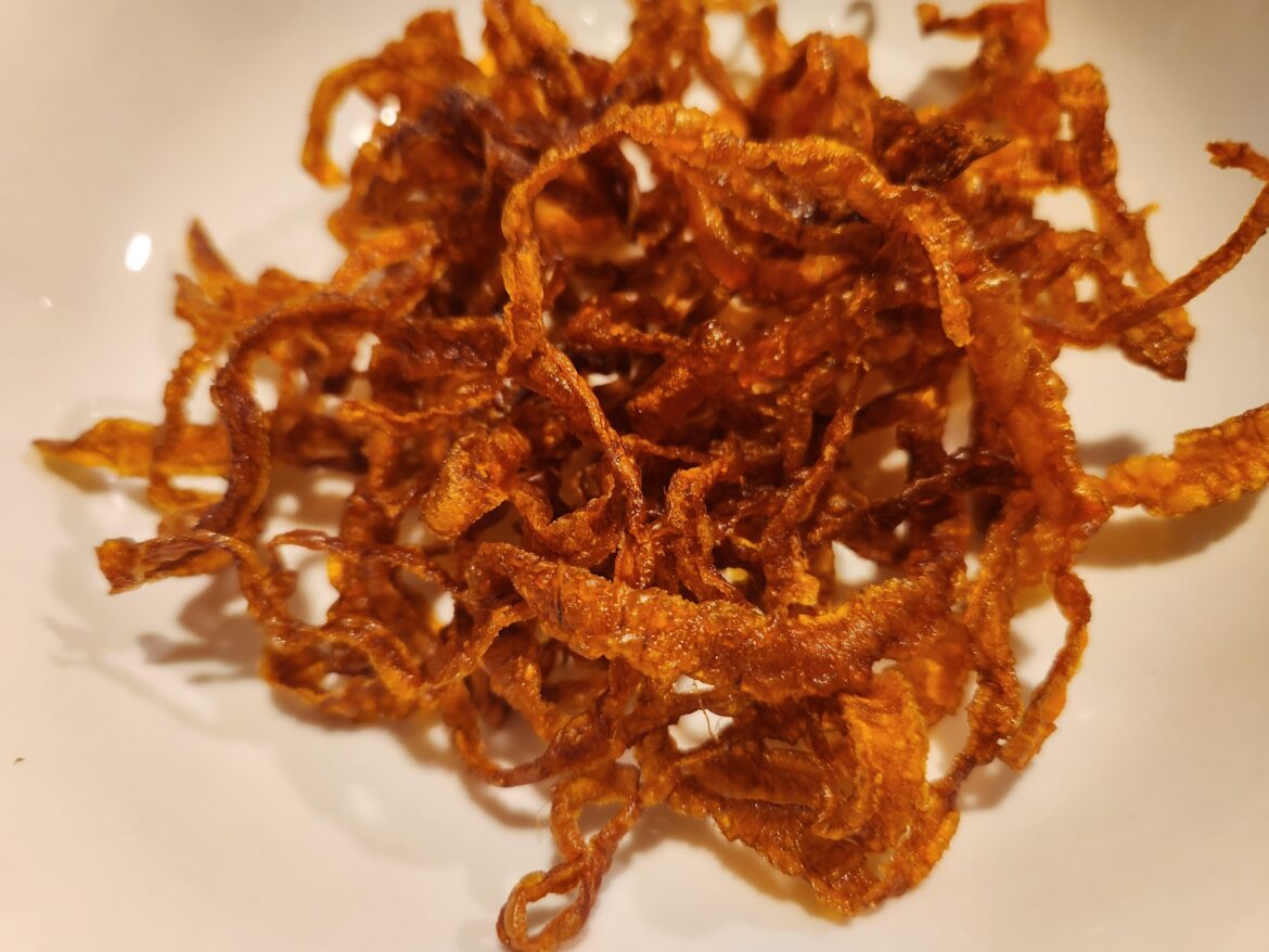 Deep Fried Carrot Peels. I'm definitely doing this from now on!