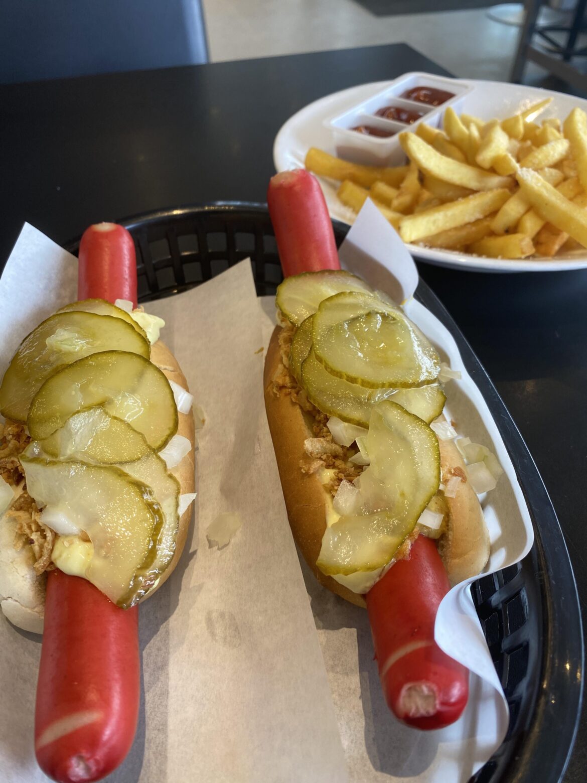 At my factory in Denmark, so Danish Hot Dog lunch. Love the damn things!