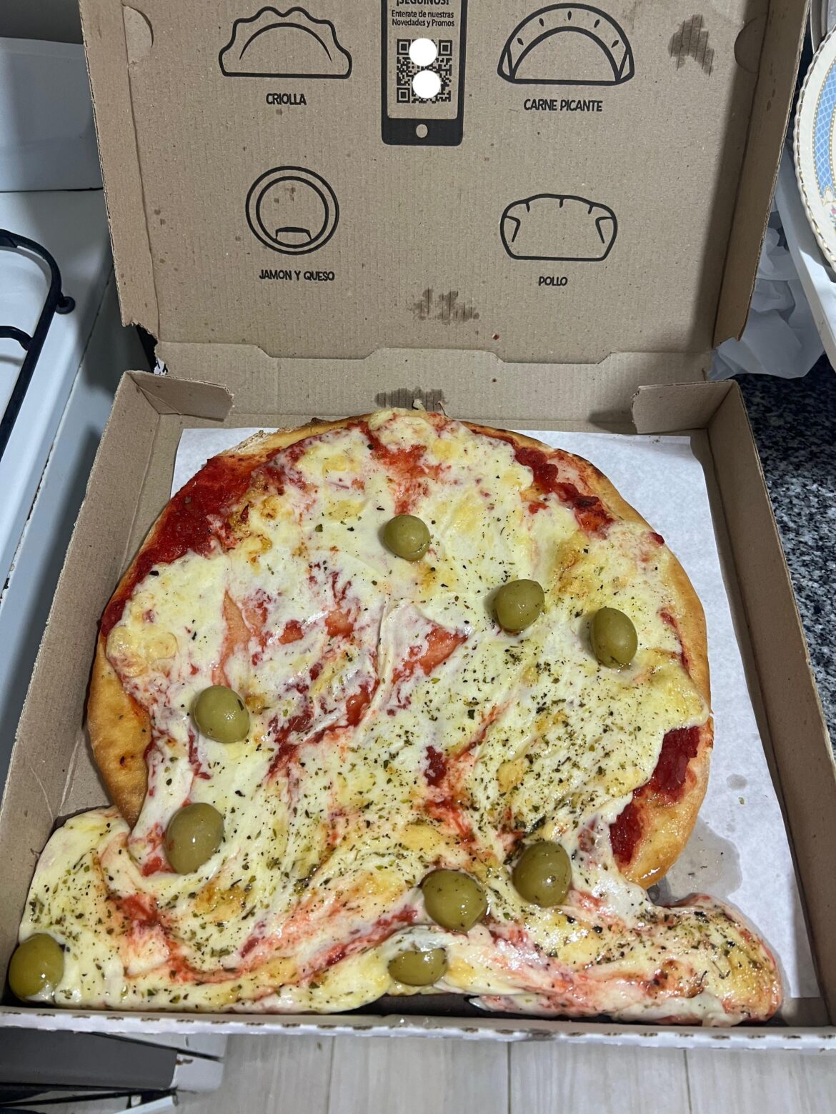 Me pedí una pizza y me llegó esto