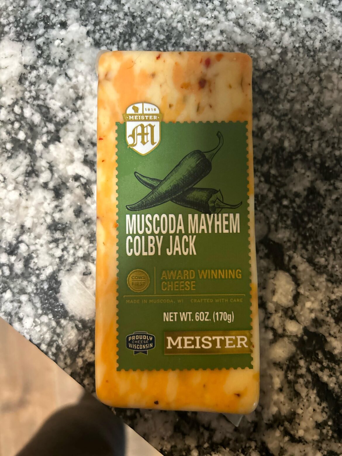 My 2nd favorite spicy cheese. Has jalapeños, habaneros, and chipotles.