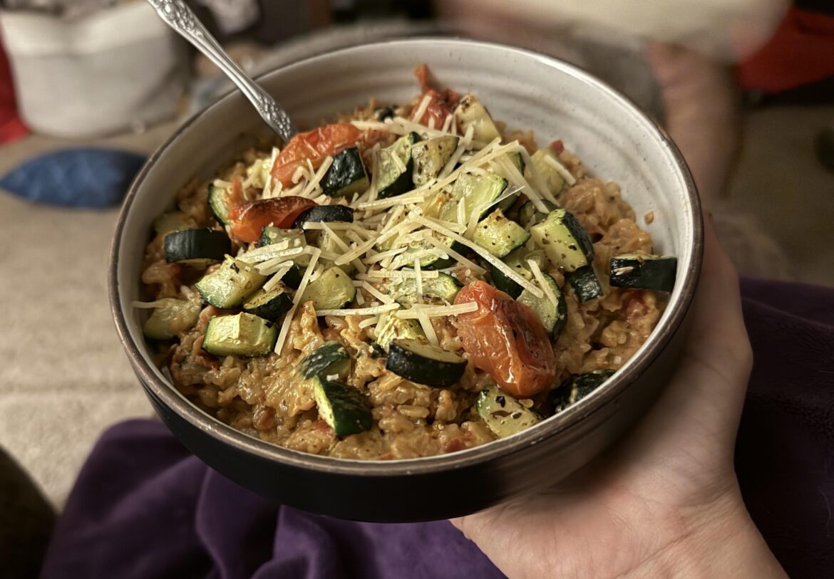 Zucchini & Sun Dried Tomato Risotto (9/10)