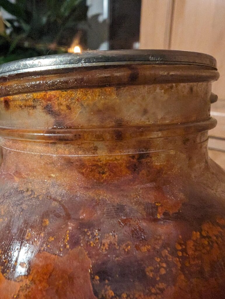 Burnt/dried residue?