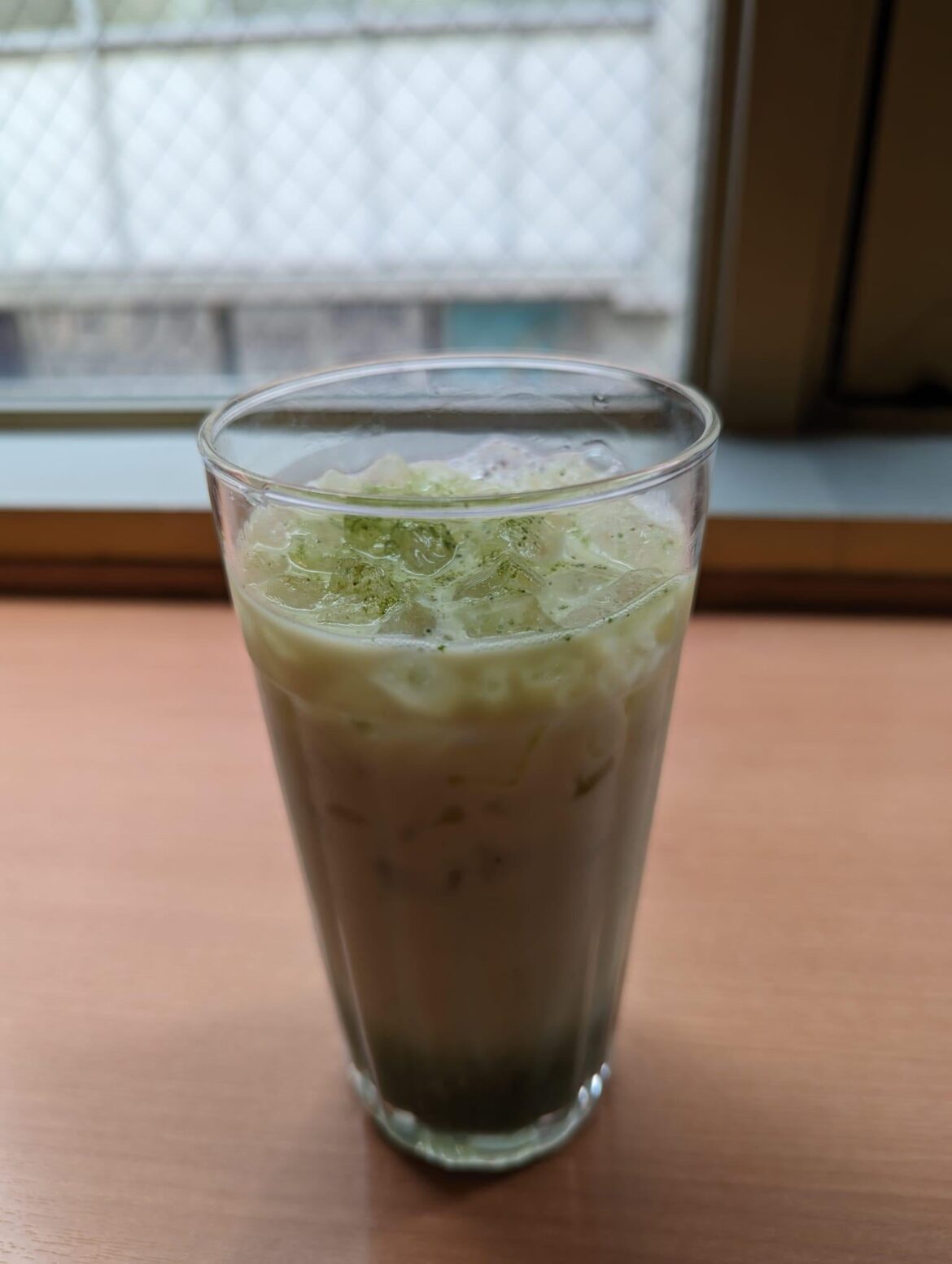 Uji soy milk latte at Doutor in Tokyo
