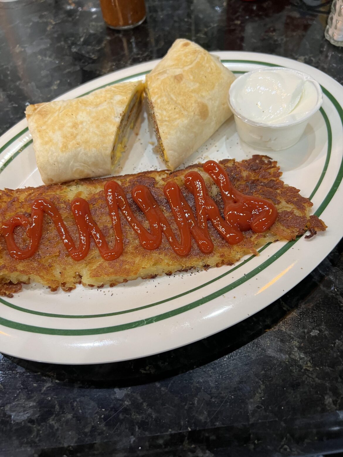 Burrito and Hashbrowns