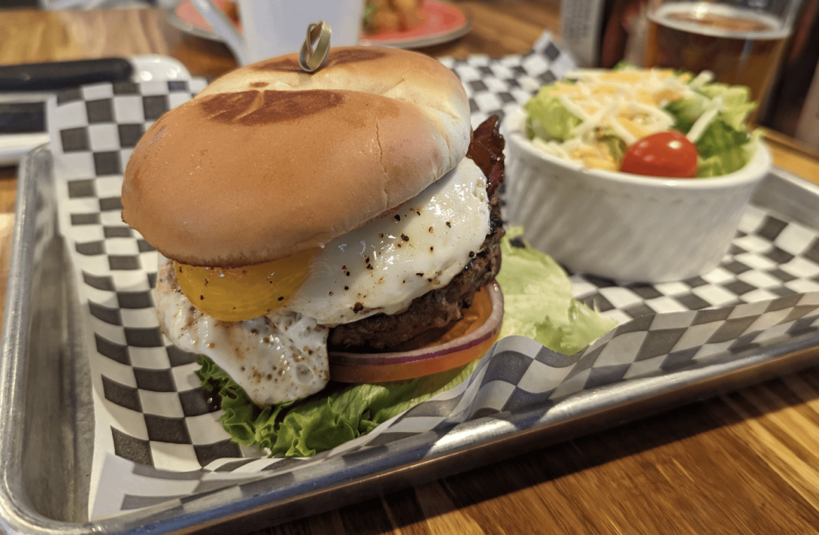 The morning wake and bake burger.