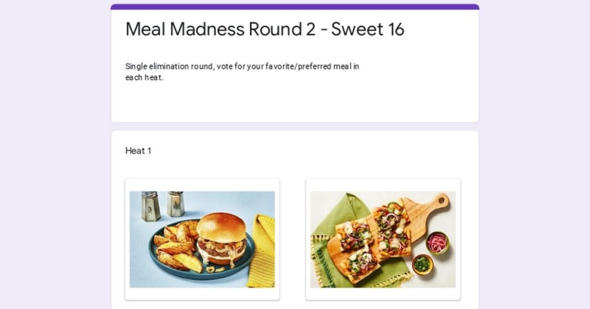 HelloFresh Meal Madness Round 2 Voting!
