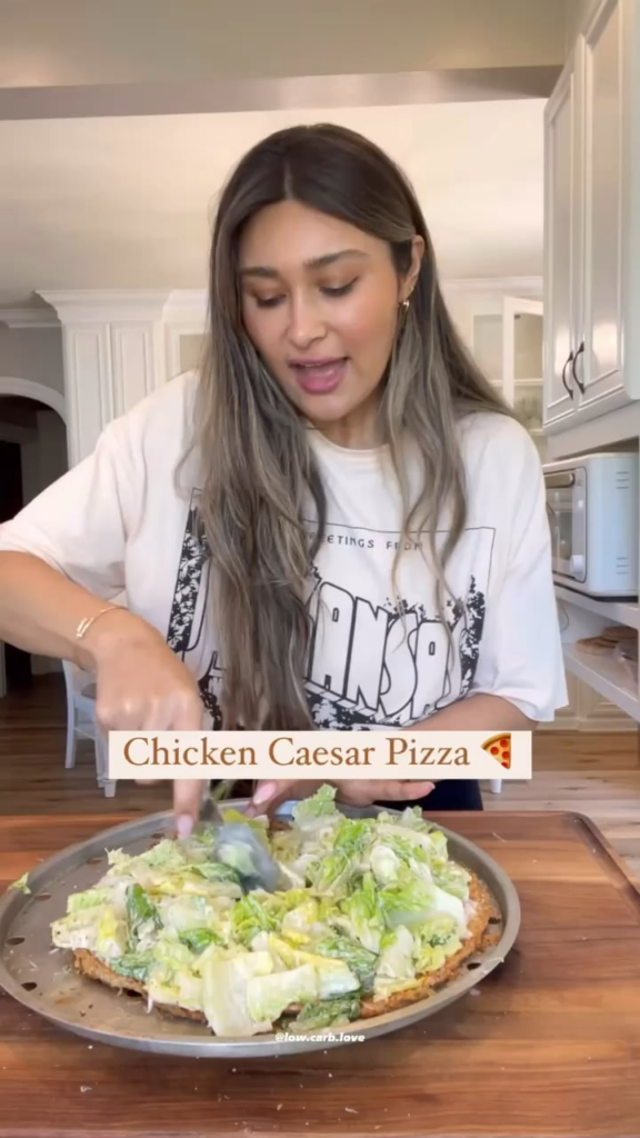 Just…sigh…chicken caesar “pizza”