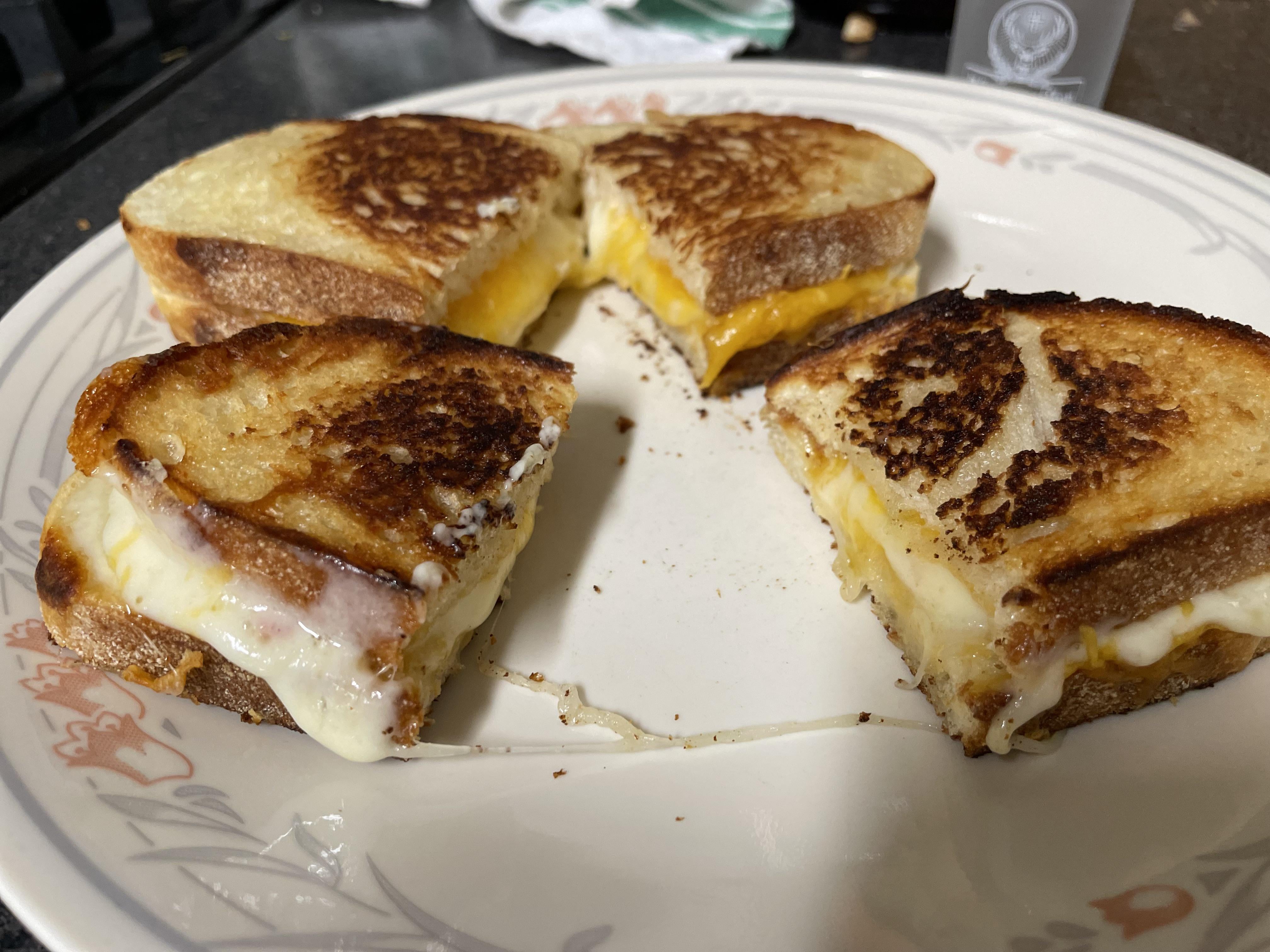 Cheddar, pepper jack, and provolone to go with three cheese bread