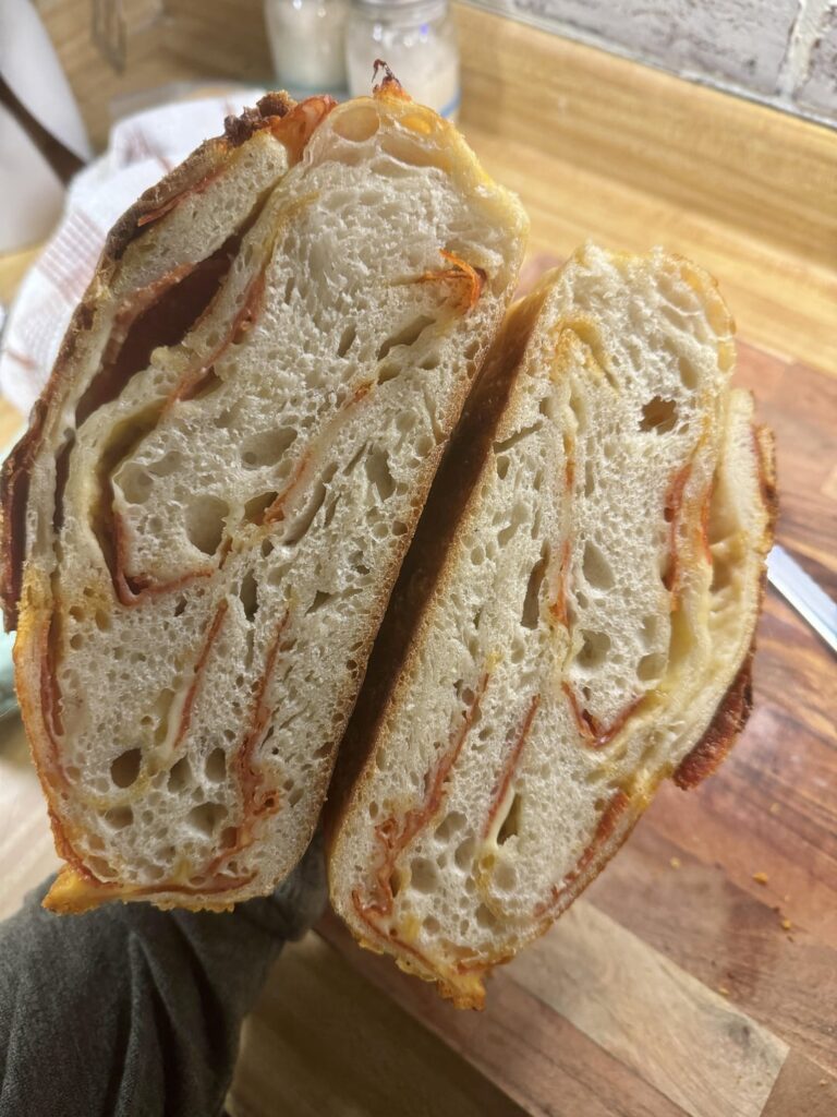 My first pepperoni and cheese loaf.