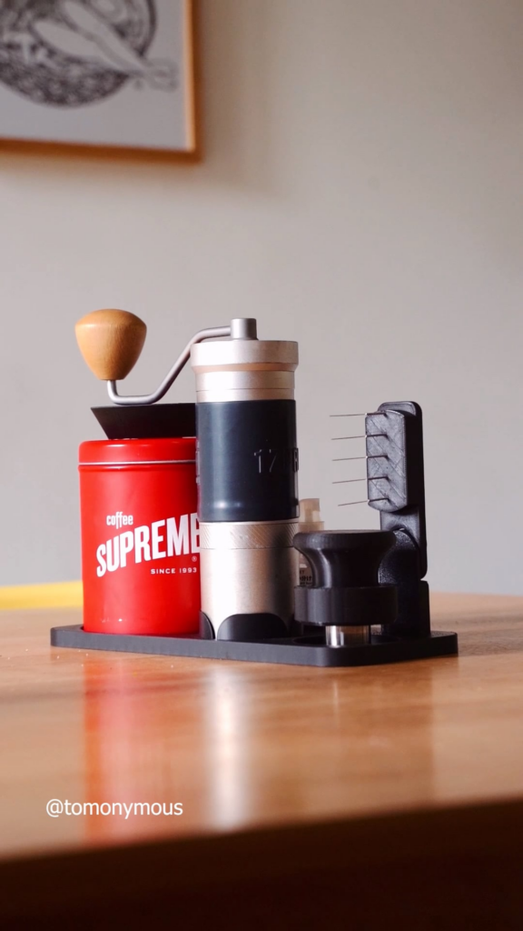 I 3D printed a Coffee Station for my Cafelat Robot accessories.