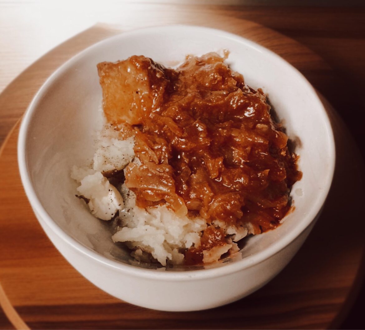 Mom’s spareribs and sauerkraut.