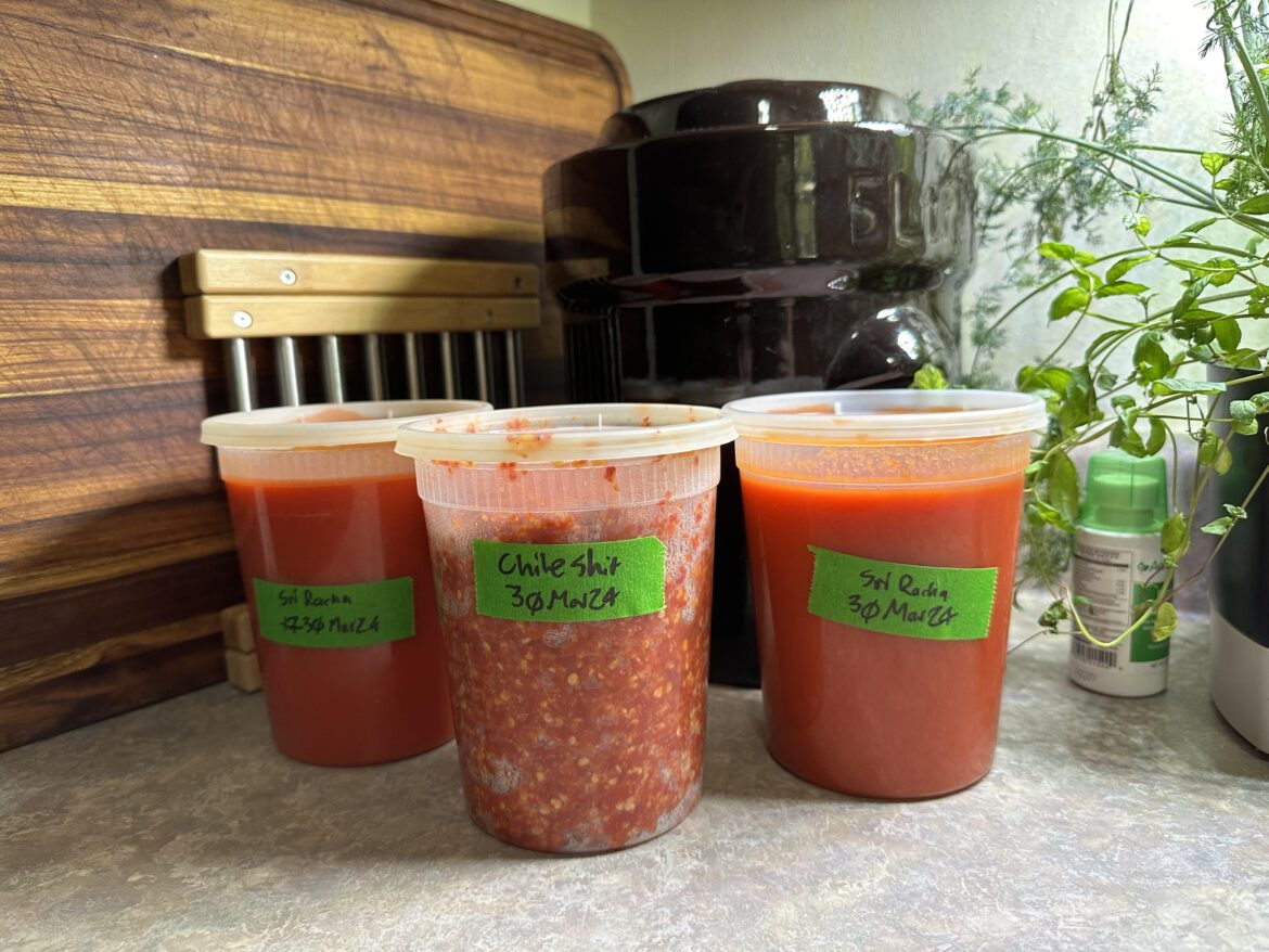 Homemade, fermented Sri racha