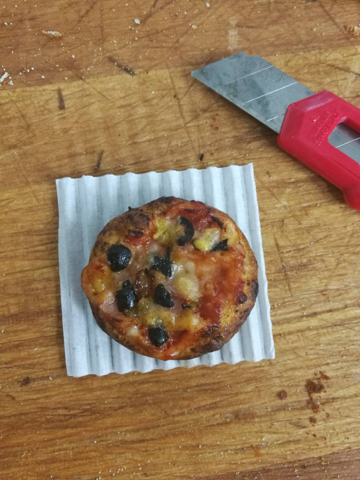 What is this, a pizza for ants? It needs to be at least three times bigger!