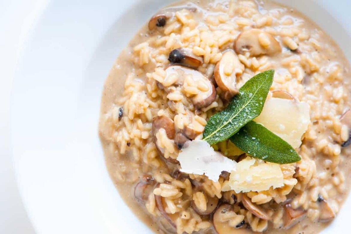 Creamy mushroom risotto