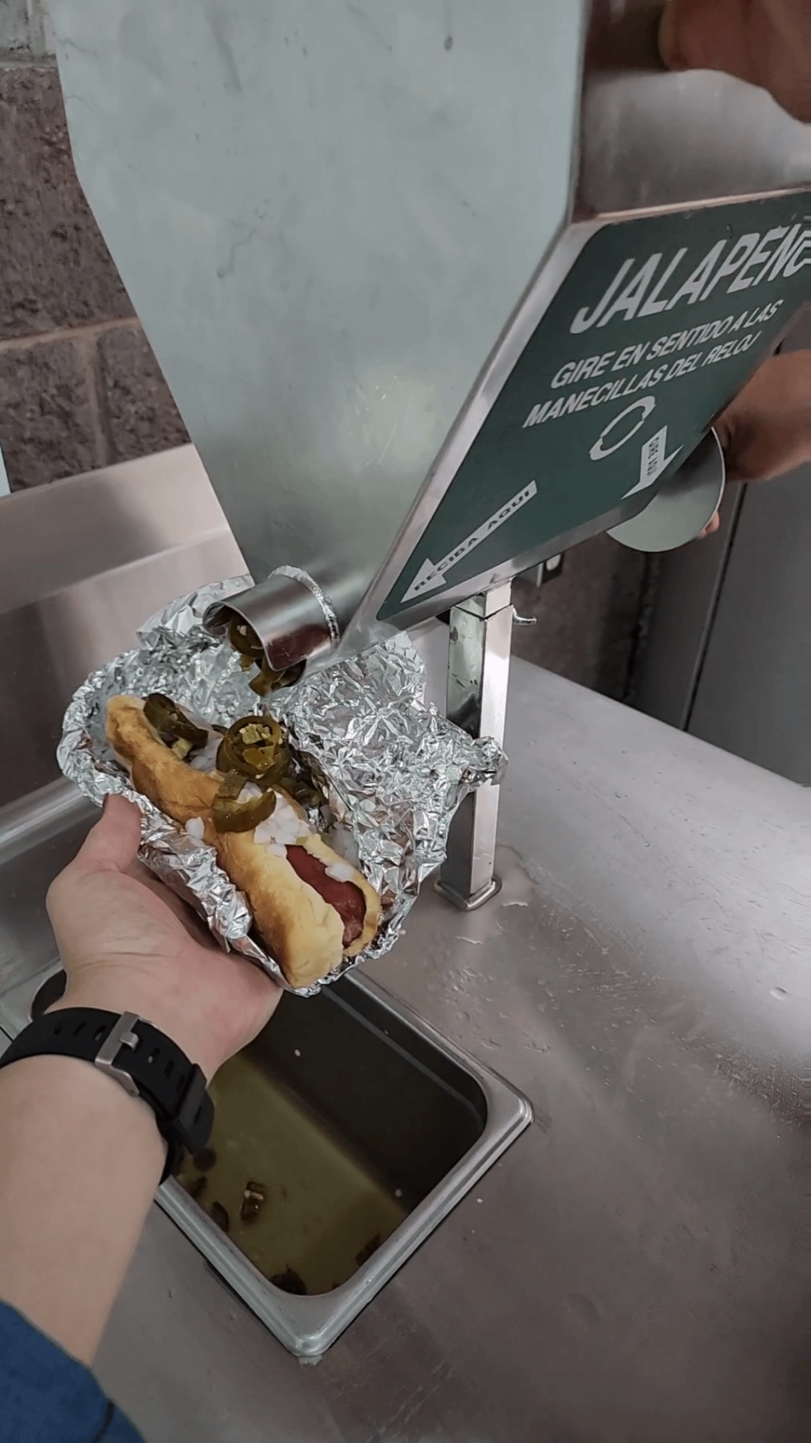 Sliced Jalepeno Machine in Action at the Mexico City Costco