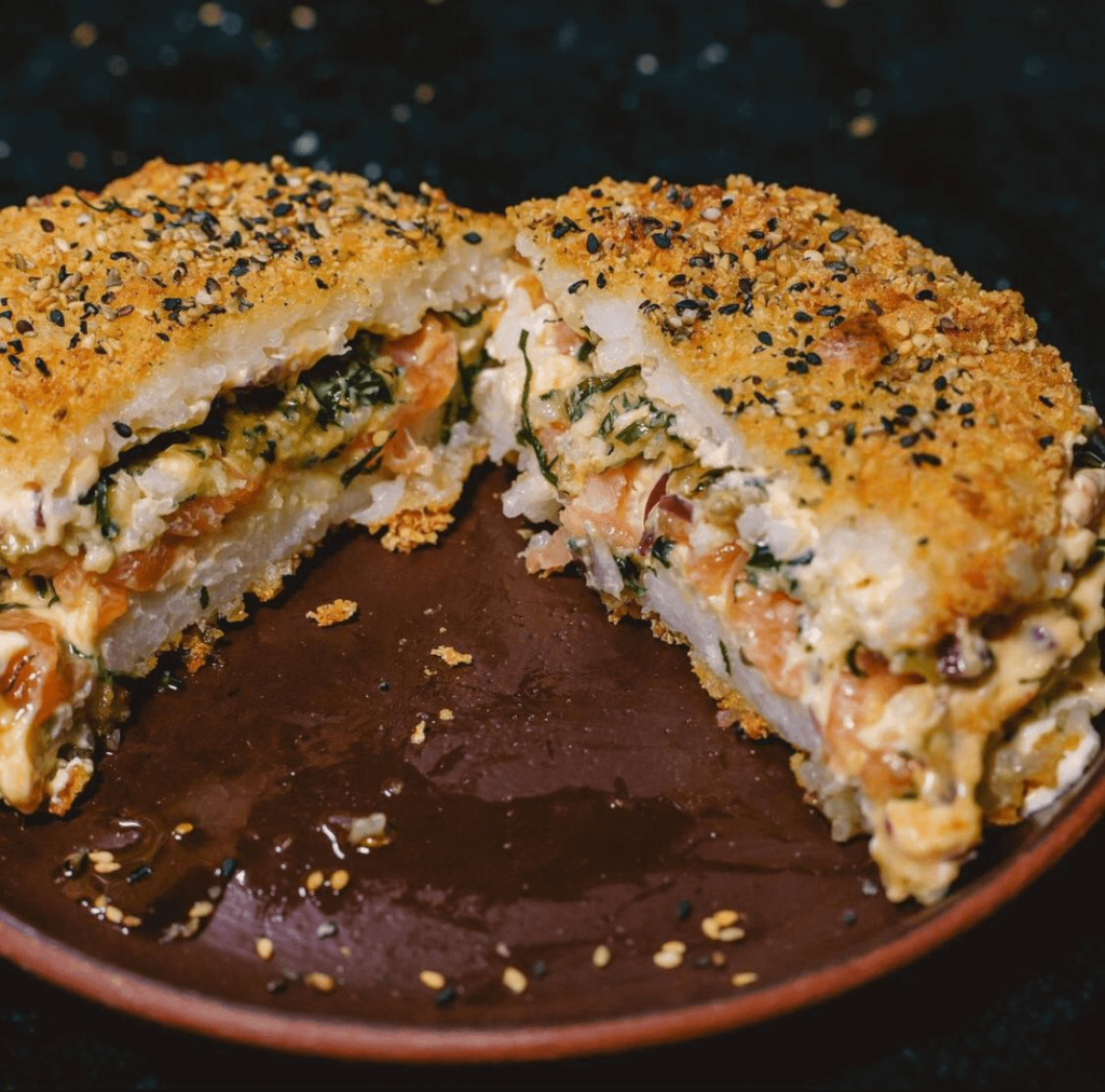 I tried a sushi burger today and it was definitely awesome