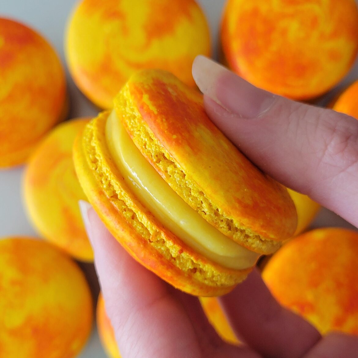 Mango Macarons