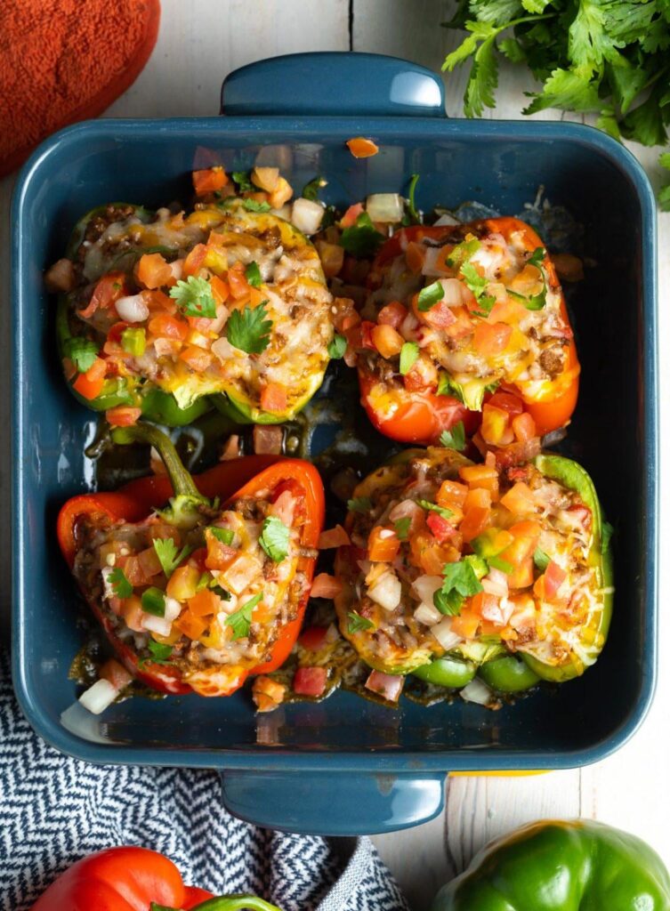 Keto taco stuffed peppers