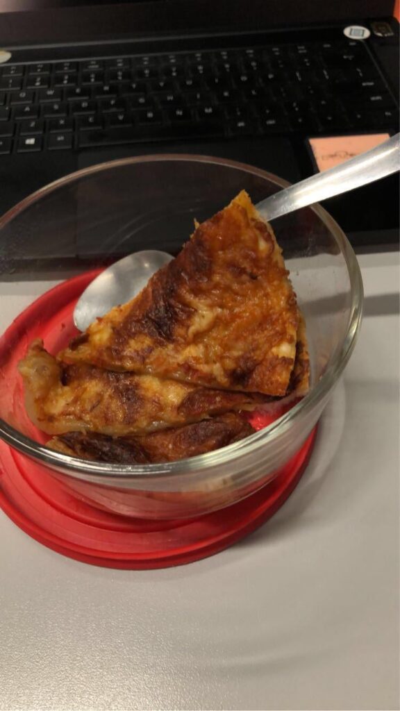 Undercooked, burned, then microwaved. It was not fun to eat.