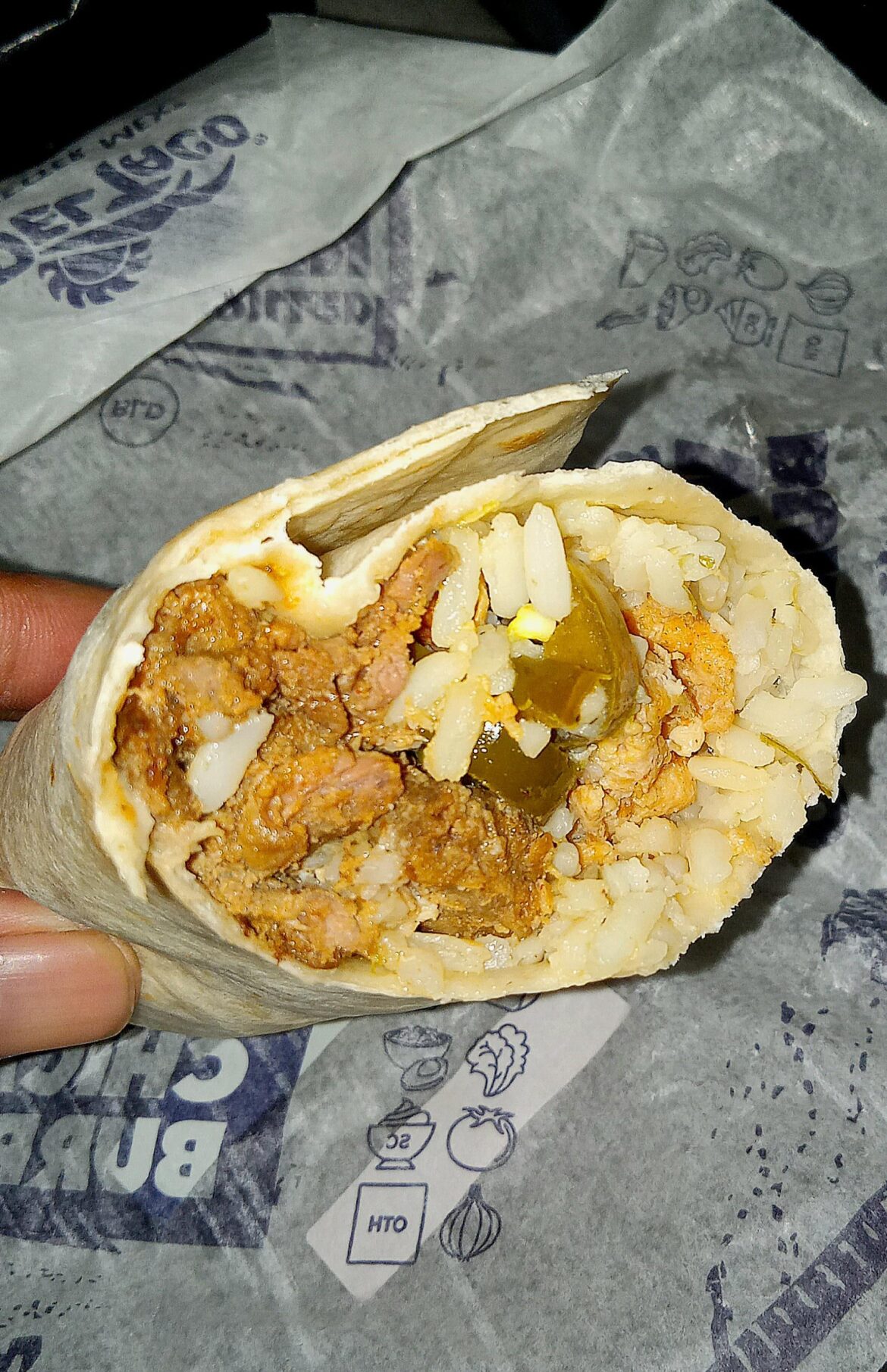 Steak, Chicken, Rice and Jalapeños