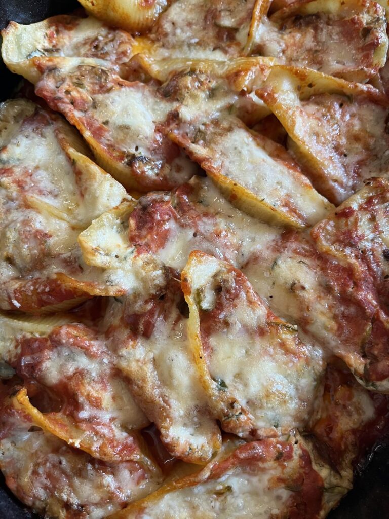 [homemade] Zucchini ricotta stuffed shells