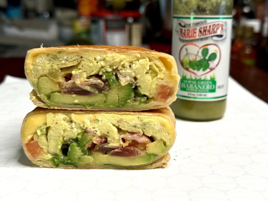 Day off bacon, egg, and cheese+ breakfast burrito!