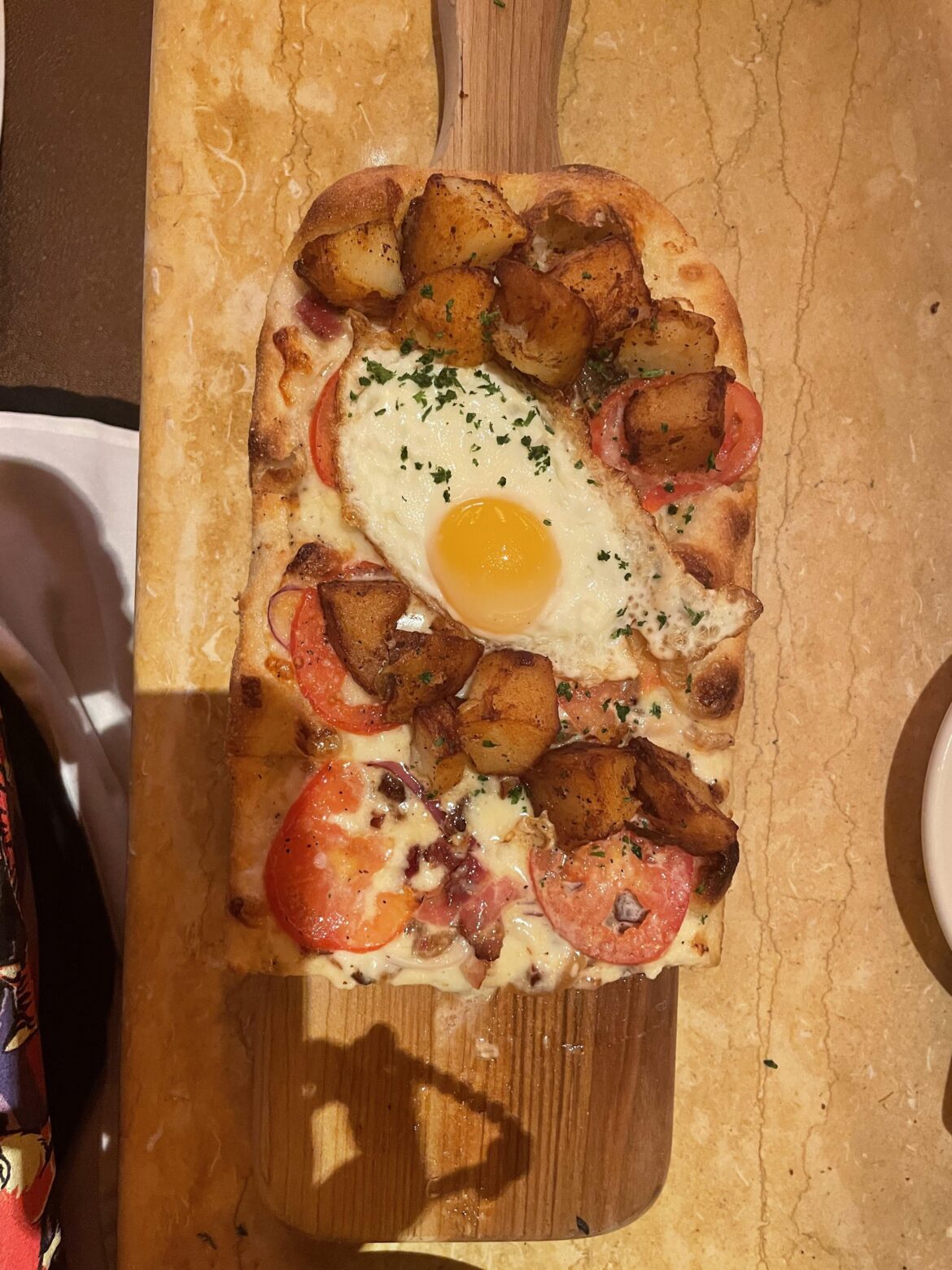 Because runny egg is the one thing you for sure don’t need a plate for.