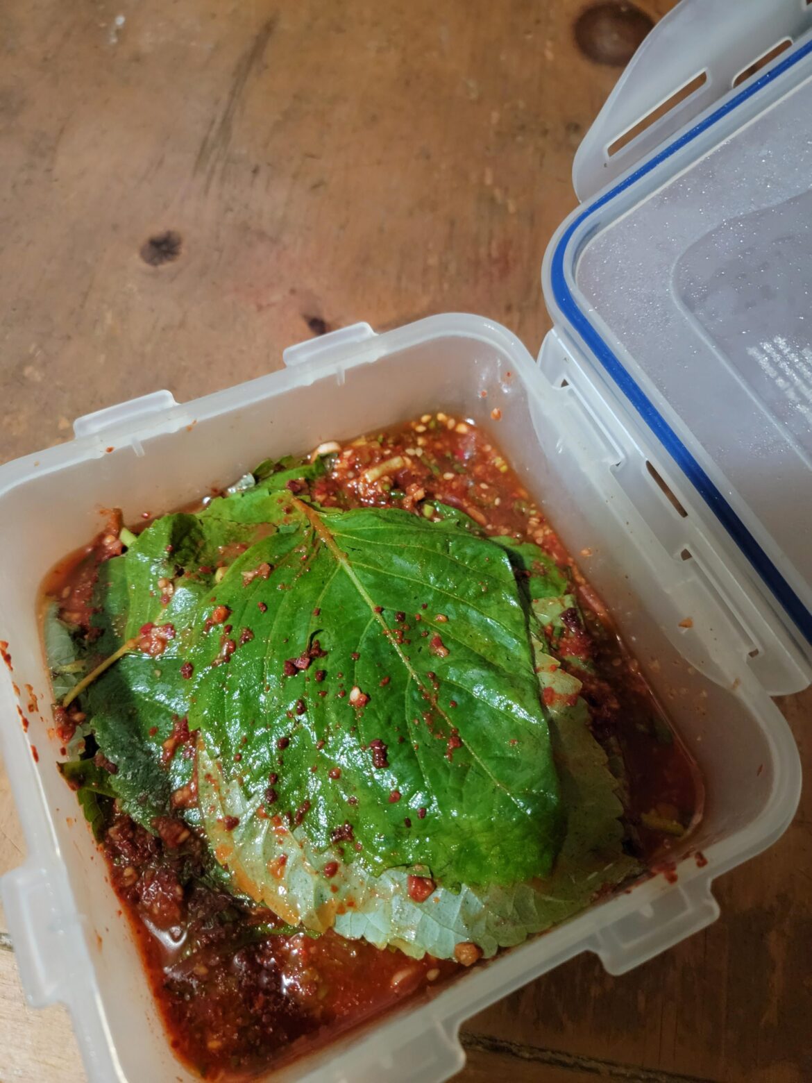 I made kkaennip kimchi