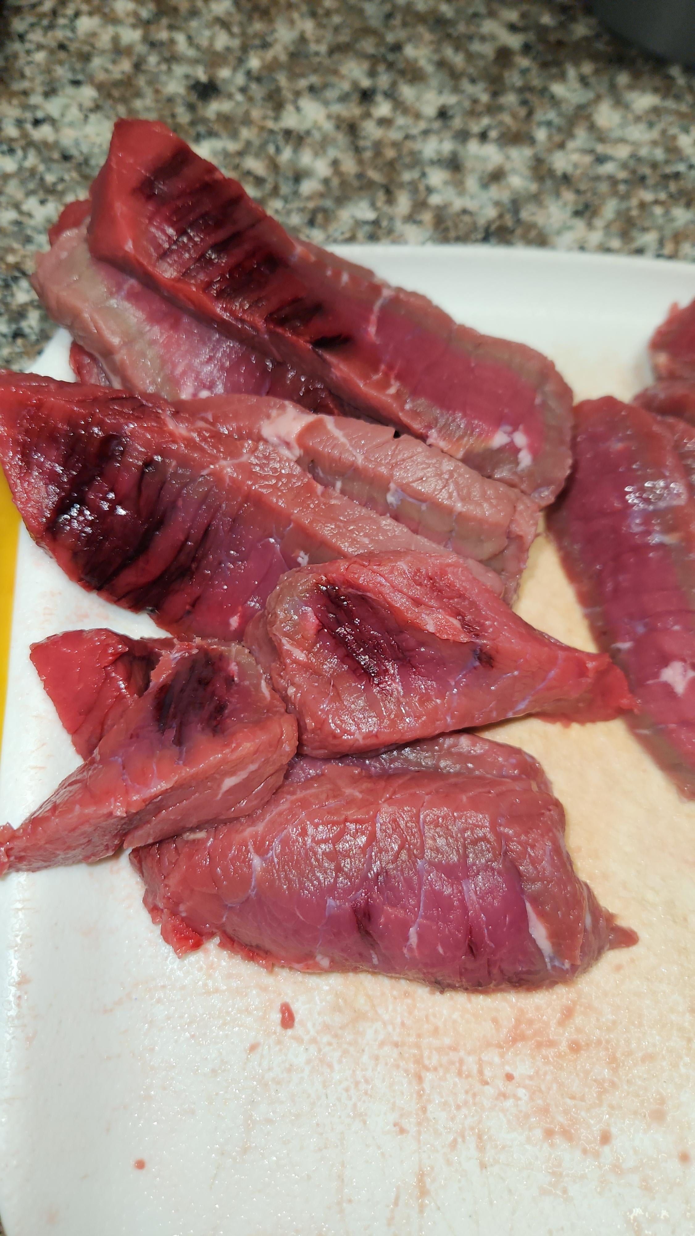 London Broil slices for jerky....darkened meat?! Dining and Cooking