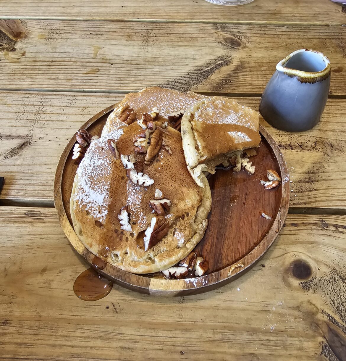 Didn't even notice it leaked through the table onto the floor until I was finished eating