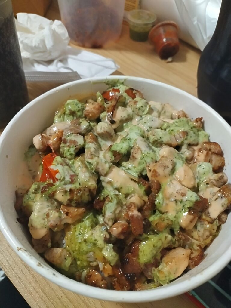 Pork belly bowl and Mandu