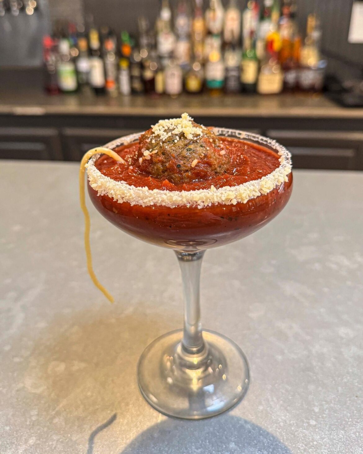 This Meatball Martini that was served