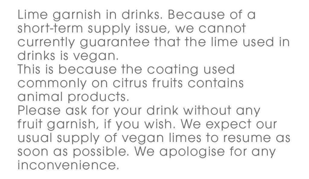 At my local *chain of popular cheap pubs* (UK)