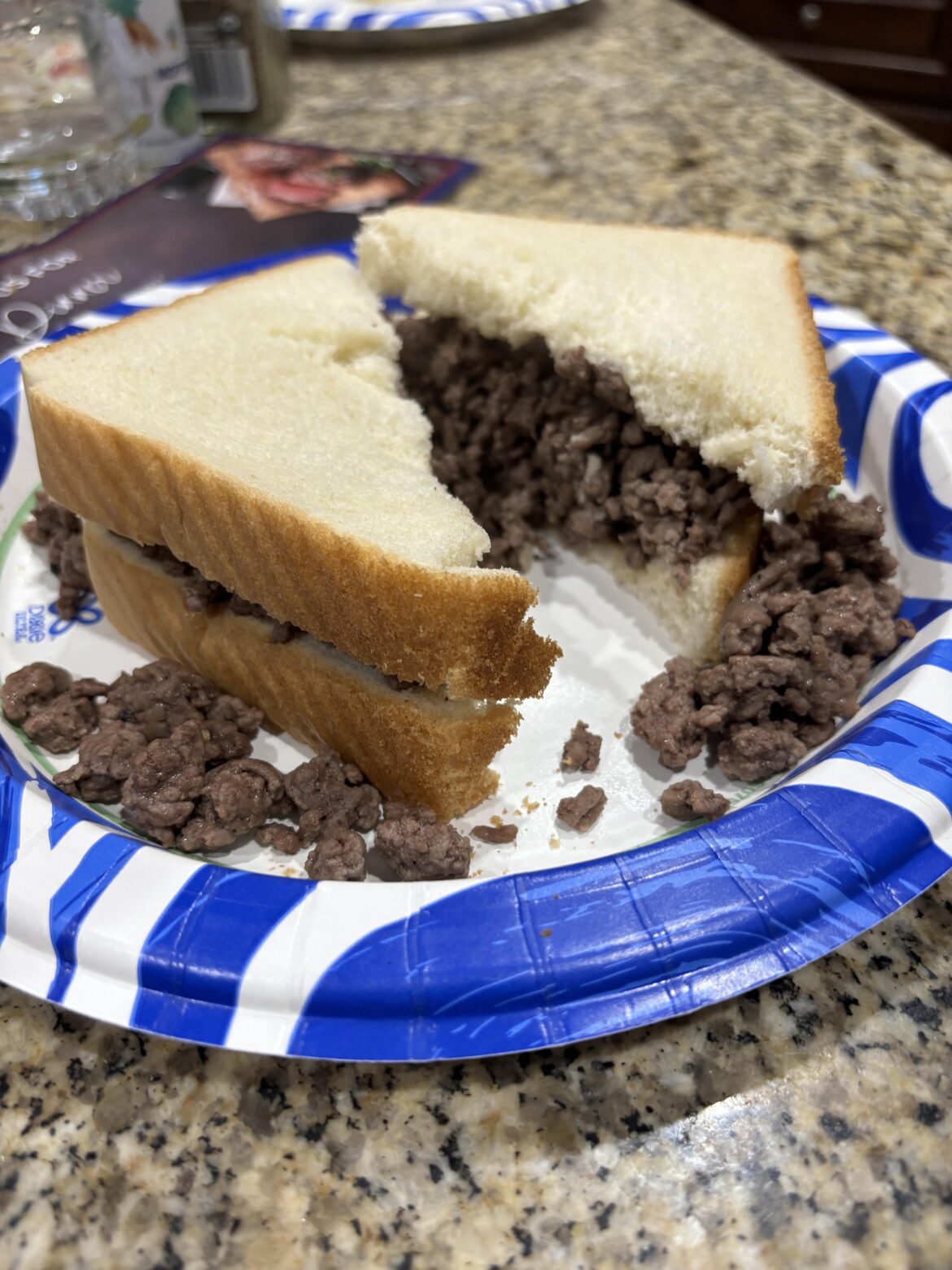 Ground beef sandwich