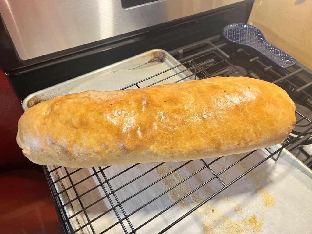 Sausage, Bacon 🥓, Scrambled Eggs 🥚 & Cheese 🧀 Stuffed Bread for Breakfast