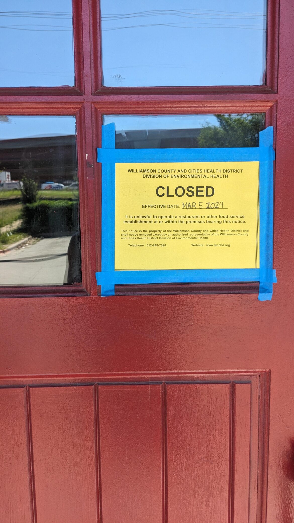 The macaroni grill in Round Rock was closed by the health department apparently.
