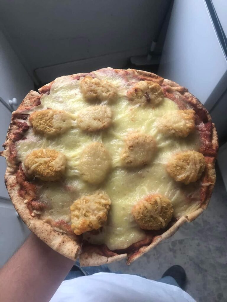 Chicken Nugget Pizza
