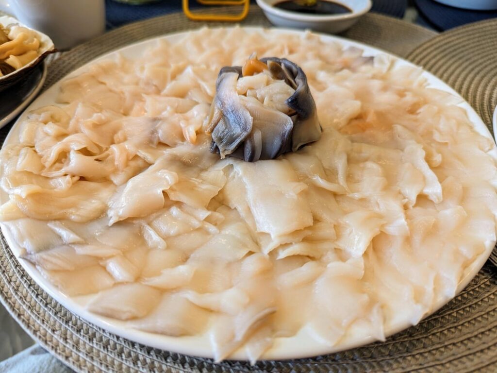 Sashimi Horseneck Clams (and steamed version too)