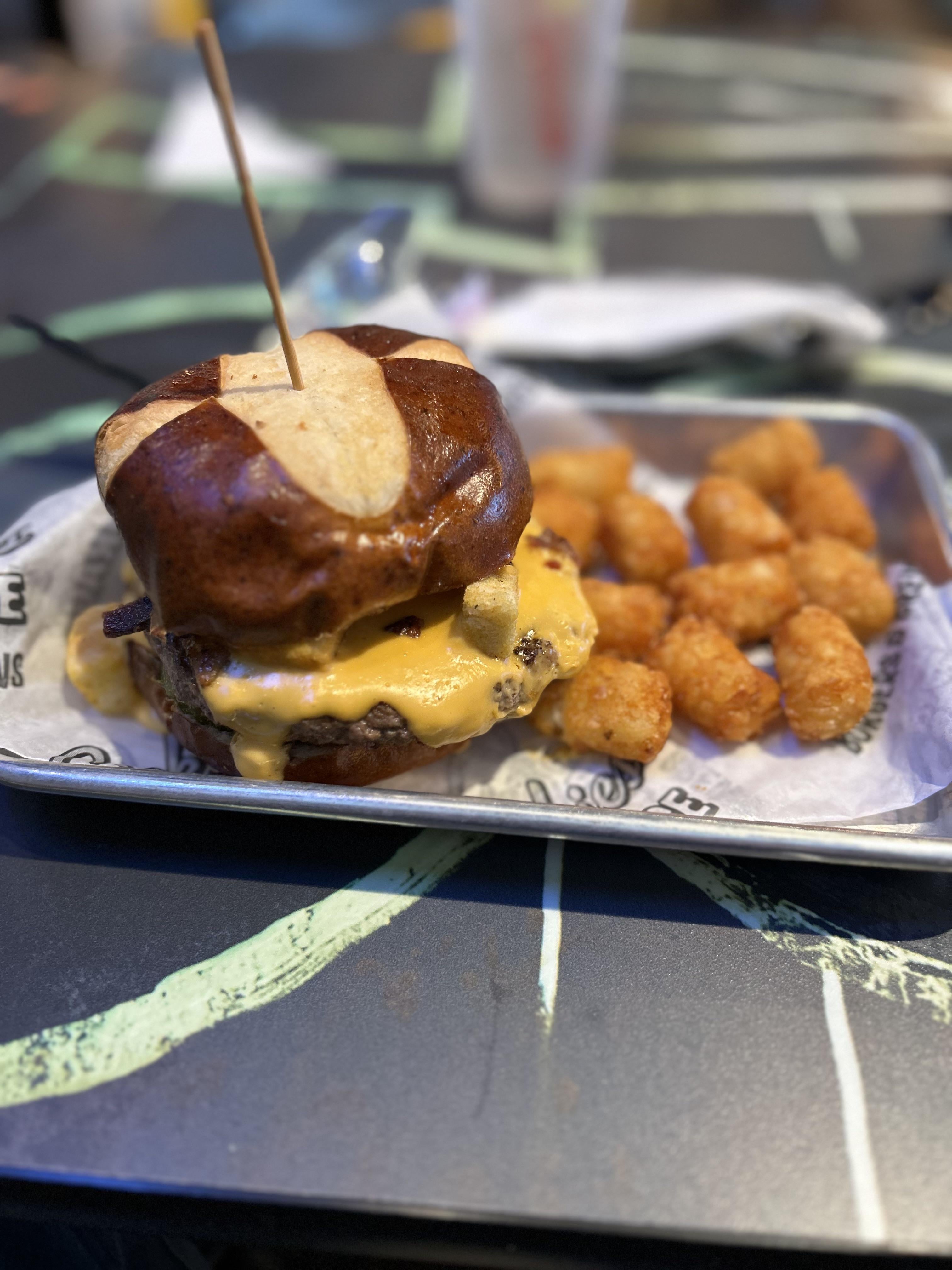 Beer cheese burger. Sickies garage Fort Worth, TX Dining and Cooking