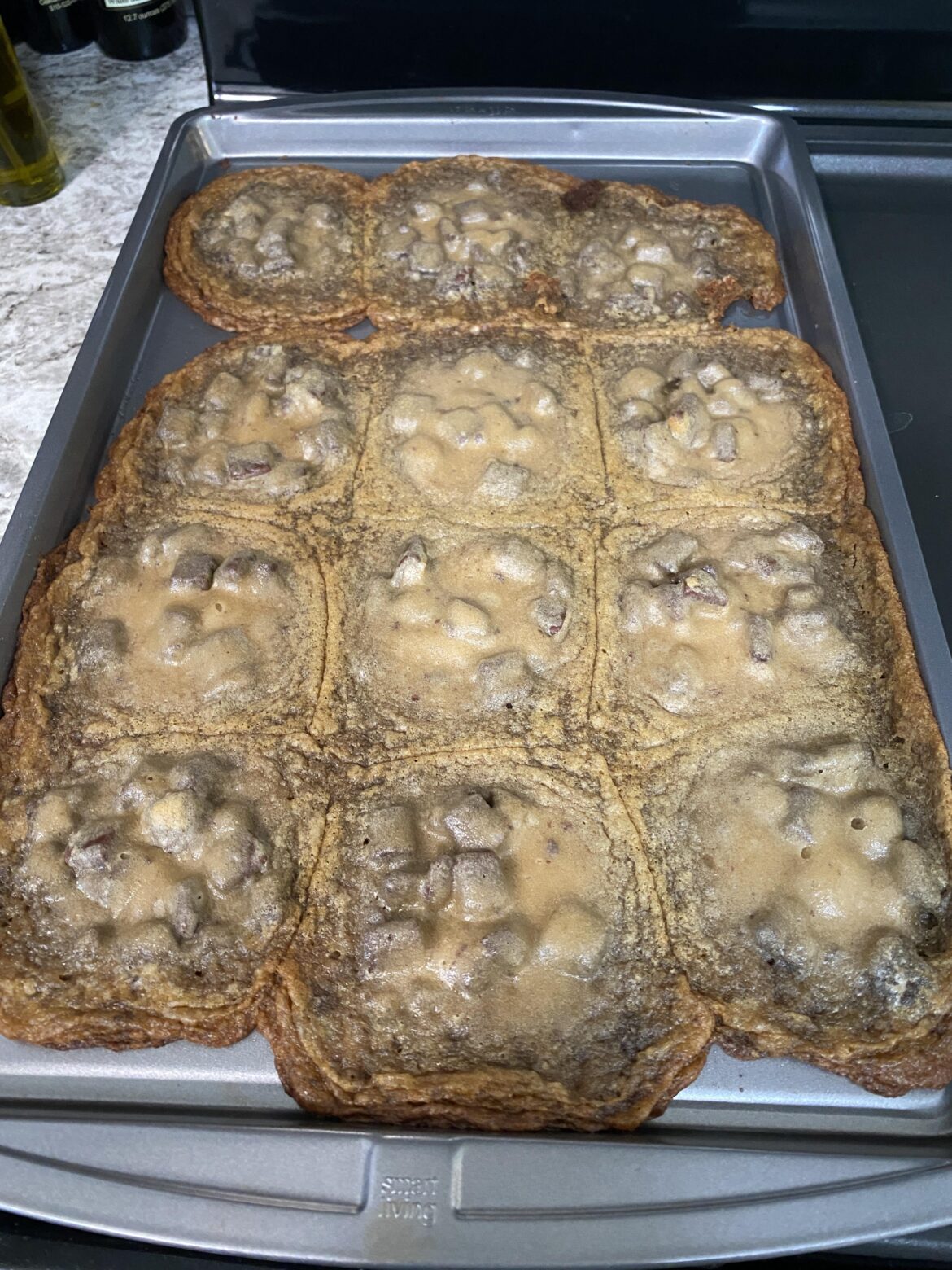 For a flatter cookie, don't add baking soda!