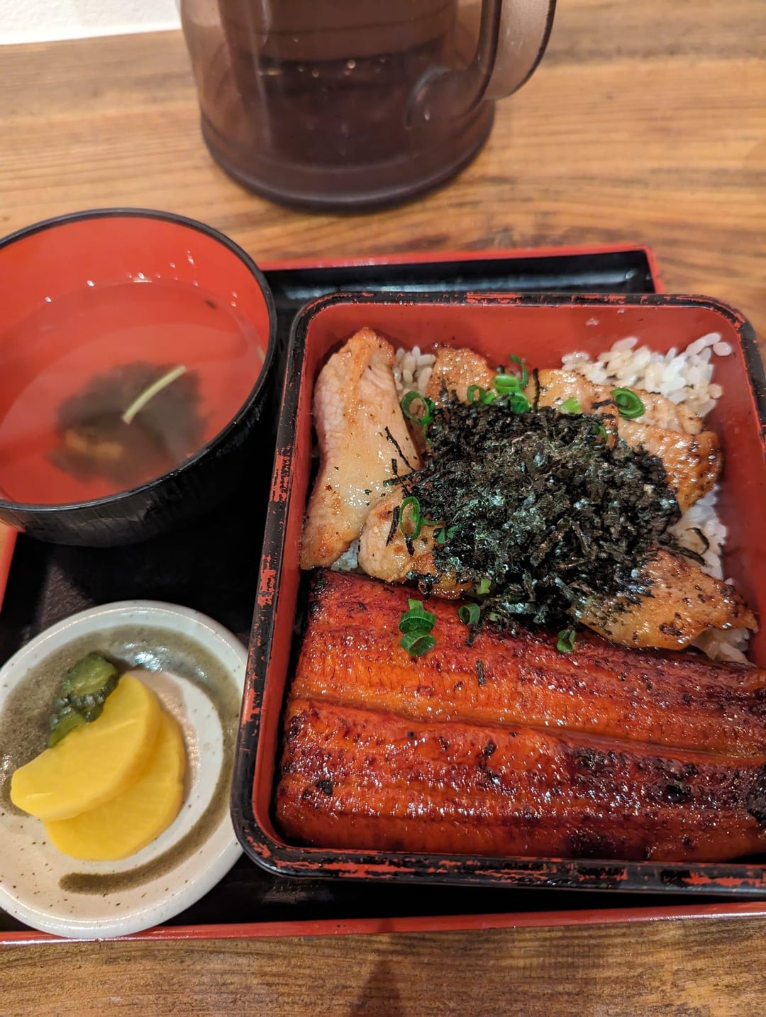 Grilled pork & eel over rice at Kutora in Tokyo - Dining and Cooking