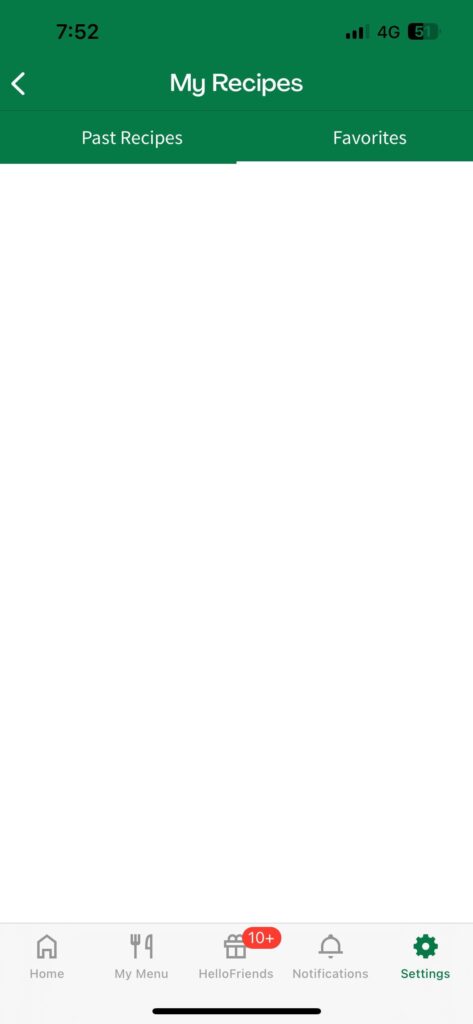 Favourites not showing up?