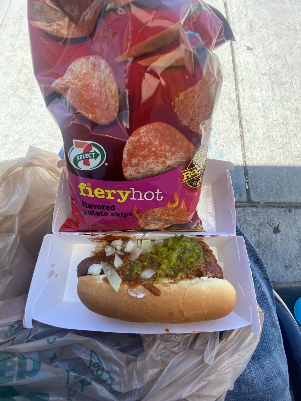 Gas station chili dog