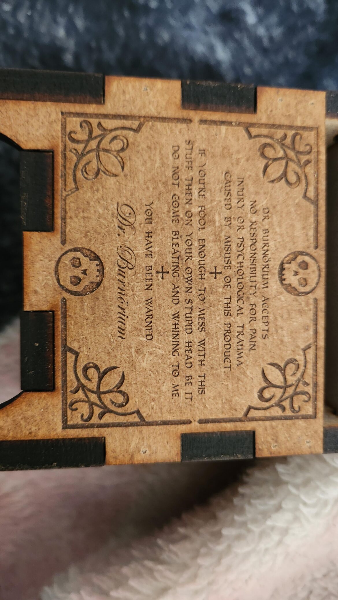 I like this disclaimer.  You already knew it's a stupid idea before you decided to mess with it