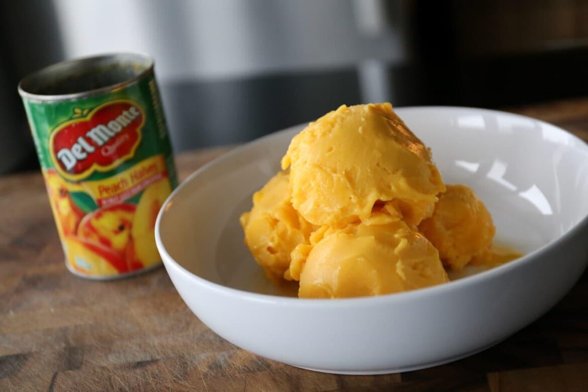 Easy Canned Peach Ninja Creami Sorbet