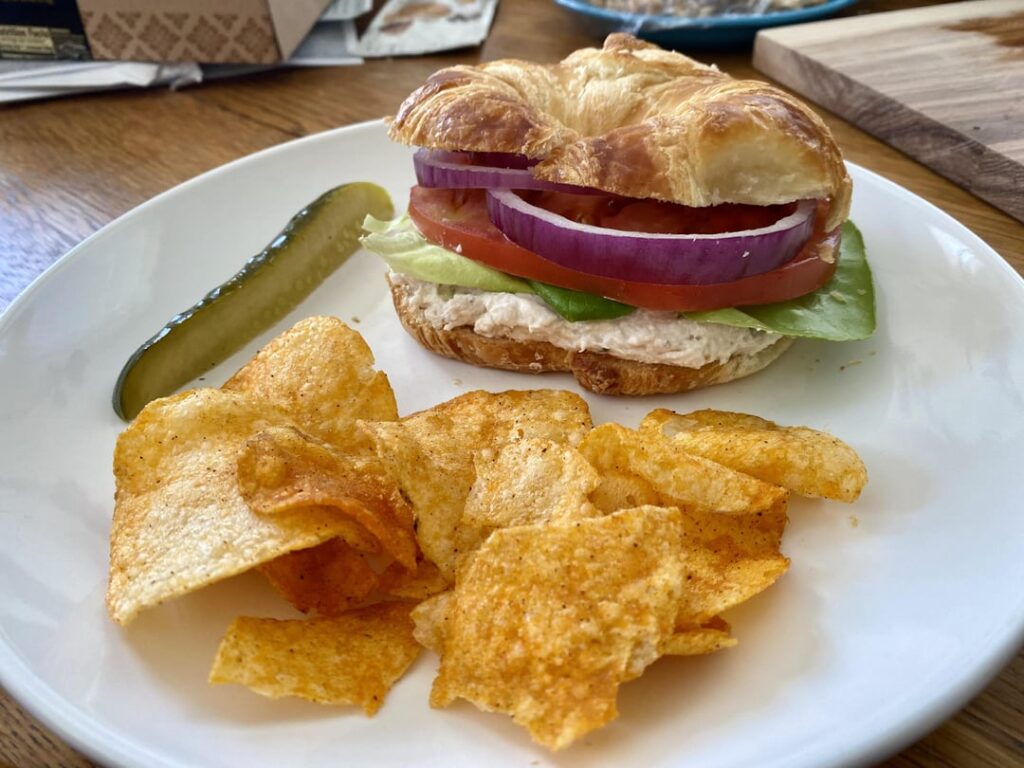 Chicken salad sammy for lunch